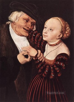  joven Pintura Art%C3%ADstica - Anciano y joven Renacimiento Lucas Cranach el Viejo